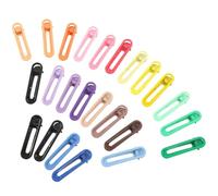 HOMSFOU Pinzas Cabello para Niña, Set de 24 Piezas 8 Colores Degradados, Diseño Ovalado Hueco, Clips Básicos y Sencillos para Peinados y Decoración Diaria Color Aleatorio