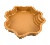 HOMSFOU Piscina para Reptiles Baño y Alimentación Cuenco de Agua para Tortugas y Lagartos Plástico Resistente Color Marrón Amarillo Tamaño Estándar Uso Interior y Exterior