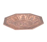 HOMSFOU Placa de Humo Versátil Octogonal de Hierro, Estilo Retro Rojo