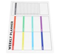 HOMSFOU Planificador Semanal Pizarra Blanca Autoadhesiva PVC 30X40 CM Pegatina Removible para Pared Reutilizable Superficie Lisa de Borrado en Seco Organizador de Tareas para Hogar y