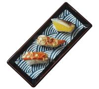 HOMSFOU Plato de Sushi de Cerámica Estilo Japonés, Fácil de Limpiar y Duradero, Adecuado para Restaurantes y Fiestas Diseño Elegante y Único Reutilizable