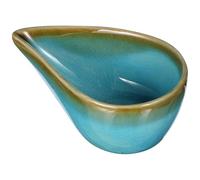 HOMSFOU Plato Pequeño de Cerámica para Aceites Esenciales y Faciales, Porta Aceites Esenciales Azul, Recipiente Seguro para Aromaterapia y Mezcla en Salón de Belleza