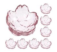 HOMSFOU Platos Pequeños de Vidrio para Salsa Diseño de Flor de Cerezo, Juego de 10 Unidades de 90 Ml, Cuencos para Mojar y Condimentos, Ideales para Sushi y Aperitivos en Cocina y Comedor