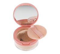 HOMSFOU Polvo Fijador Suelto con Control de Aceite, Tono Piel Claro 2, Borla para Maquillaje, Transpirable y Resistente al Sudor, Polvo Mate para Rostro y Acabado Natural