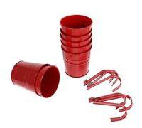 HOMSFOU Porta Flores Colgante de Hierro Ganchos para Maceteros Pequeños, Set de 6 para Uso en Exteriores y Decoración de Pared