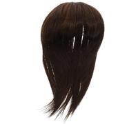 HOMSFOU Postizos de Cabello Humano para Mujer Flequillo Natural, Extensiones para Volumen, Ideales para Uso Diario y Ocasiones Obsequios