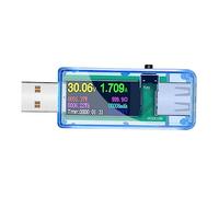 HOMSFOU Probador Usb Comprobador De Voltaje Multímetro Medidor De Potencia Usb Voltímetro De Voltaje y Corriente Para Verificar La Carga De Dispositivos Electrónicos