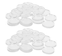 HOMSFOU Protectores de Mesa de Vidrio Transparentes 40 Unidades 20 Mm X 3 Mm, Almohadillas de Goma No Adhesivas Antideslizantes, Espaciadores para Muebles, Parachoques para Evitar Rayones