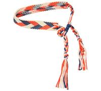 HOMSFOU Pulsera Tejida de Algodón y Lino Ajustable Estilo Bohemio para Mujer, Pulsera de Hilo Resistente al Desgaste, Diseño Artesanal para Amistad y Obsequio de Cumpleaños