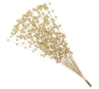 HOMSFOU Ramas de Bayas Artificiales Doradas de Plástico para Decoración Navideña y Accesorios de Fotografía Aspecto Delicado y Color Brillante