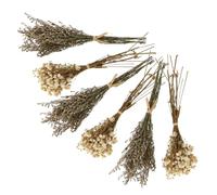 HOMSFOU Ramo de Flores Secas 6 Piezas Mil Estrellas Color Crema y Flores de Novia en Tonos Naturales, Decoración Floral para Hogar y Accesorios para Fotografía, Adecuado Color Aleatorio