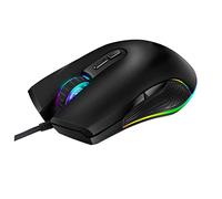 HOMSFOU Ratón Gaming USB con Iluminación RGB Ajustables Ergonómico Compatible con Pc y Laptop Jugadores y Oficina Color Aleatorio