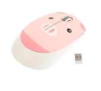 HOMSFOU Ratón Inalámbrico Silencioso de 2.4 GHz para Oficina Mouse Óptico Portátil Diseño de Dibujos Animados Compatible Laptop Ergonomía y Color Diverso