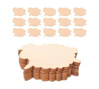 HOMSFOU Recortes de animales de madera sin terminar 50pcs en color khaki para manualidades infantiles y proyectos educativos en bodas y fiestas