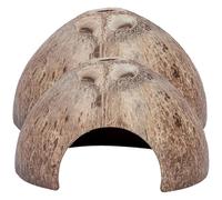 HOMSFOU Refugio Decorativo 2 Piezas para Reptiles de Cáscara Natural Escondite Creativo y Delicado Pequeña Cueva para Terrarios para Lagartos y Cangrejos Ermitaños