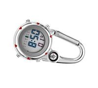 HOMSFOU Reloj de Clip Mosquetón para Actividades al Aire Libre, Resistente al Agua, Acero Inoxidable, Adecuado para Senderismo y Escalada