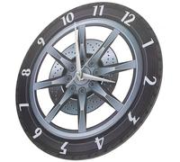 HOMSFOU Reloj de Pared 3D Forma de Rueda de Neumático Acrílico Silencioso Mecánico, Decoración Creativa para Salón, Dormitorio y Oficina, Reloj Decorativo Moderno y Original