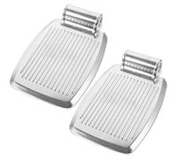 HOMSFOU Reposapiés Fácil de Transportar Silla de Ruedas Diseño Simple y Elegante de Aleación de Aluminio Resistente para Aleación de Aluminio Resistente, Pedal Ergonómico y Mejorar la Movilidad