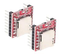 HOMSFOU Reproductor Mini Mp3 Portátil Compatible con Tarjeta de y Microsd, Volumen Ajustable, Material Plástico, Paquete de 2 Piezas para Uso al Aire Libre y Aulas