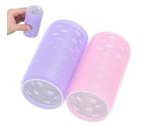 HOMSFOU Rizadores de Pelo Autosujetables para Flequillo, Rulos Grandes de Plástico Núcleo de Aluminio, Herramienta para Peinar Cabello Corto en Casa