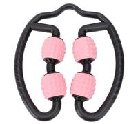 HOMSFOU Rodillo Masajeador Relajante Muscular Rosa, Masajeador Rodante Manual para Fitness y Yoga, Herramienta de Masaje Multiusos para Piernas y Brazos, Equipo de Fisioterapia y