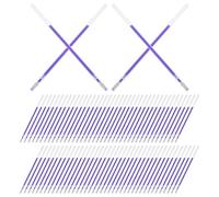 HOMSFOU Rotuladores de Tela Termoborrables Azul Punta Fina 100 Unidades para Marcar Patrones y Costura Tinta Que Desaparece al Planchar para Bordado y Confección