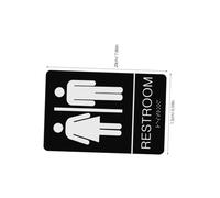 HOMSFOU Señal de Baño Unisex Inoxidable con Braille y Adhesivo Autoadherente para Oficinas Restaurantes y Públicos Resistente y Fácil de Limpiar Señal Accesible para Aseos
