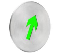 HOMSFOU Señal de Inoxidable Luz Indicadora de Evacuación Luminosa y Fluorescente Señal de para Situaciones de Emergencia Autoluminosa sin Electricidad para Ubicaciones Interiores y