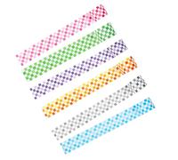 HOMSFOU Set de 6 Rollos de Cinta Washi Japonesa Cuadriculada de 3 CM X 3 M Cinta Adhesiva Decorativa para Scrapbooking Planificadores y Manualidades para Diario y Álbumes de Recortes
