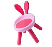 HOMSFOU Silla Respaldo Antideslizante, Taburete Plástico Rosa Pequeño para Jardín de Infantes y Hogar, Asiento Ligero y Seguro para Bebés, Adecuado para Estudio y Juego