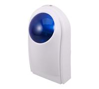 HOMSFOU Sirena de Alarma de Seguridad Exterior Bocina de Advertencia Sonora y Visual, Diseño Integrado en Plástico Azul, para Fábricas y Vehículos