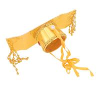 HOMSFOU Sombrero de Disfraz de Fiesta Estilo Chino Antiguo Dorado, Accesorio para Cosplay y Teatro, Talla Única, Adecuado para Eventos Culturales y Representaciones Tradicionales