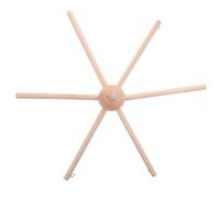 HOMSFOU Soporte de Madera para Carillones de Viento Diseño Esférico y 6 Brazos, Kit Móvil para Cuna Estabilidad Fiable para Decoración en Habitación Infantil