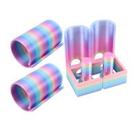 HOMSFOU Soporte para Lienzo Enrollado Grande Colorido 2 Unidades Portarrollos y Abrazaderas para Pintura de Gemas, Herramienta de Almacenamiento Portátil para Arte y Manualidades