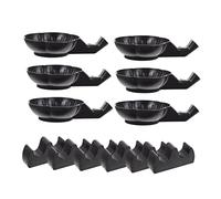 HOMSFOU Soporte para Pinceles y Platos de Tinta de Plástico Negro para Caligrafía Multifuncional Resistente y Suave para Estudio Oficina y Taller Artístico