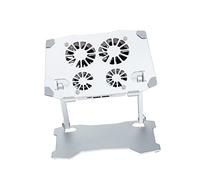 HOMSFOU Soporte Portátil Ajustable con Ventiladores Silenciosos para Refrigeración Base Ergonómica para Laptop Tablet y Teléfono Antideslizante con USB Dobles y Rotación