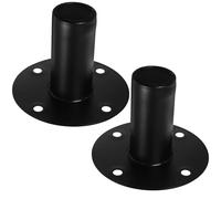 HOMSFOU Soportes para Altavoces de Aleación de Aluminio 107X80Mm Base Metálica para Altavoces de Escenario Paquete de 2 Unidades Soporte Firme para Cine en Casa y Bar Deportivo
