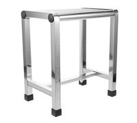 HOMSFOU Taburete de Baño de Acero Inoxidable, Banco de Ducha Portátil, Color Plata, para Adultos, para Balcón y Jardín