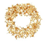 HOMSFOU Tachuelas Mini Doradas para Manualidades de Papel, Sujetadores Metálicos para Scrapbooking, Clips Carpeta Retro de 4,5 X 8 Mm, 200 Piezas para Decoración y Bricolaje