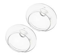 HOMSFOU Tapa de Tetera de Vidrio Transparente 7.5 Cm Juego de 2 Piezas Repuesto para Tetera de 600 Ml Tapa de Perilla Resistente al Calor para Té de Hierbas y Hojas Sueltas