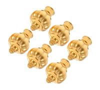 HOMSFOU Tapas de Extremo para Barra de Cortina 6 Piezas Color Oro, Remates Decorativos para Varillas de Cortina Estilo Boho, Accesorios para Decoración de Ventanas, Final Decorativo