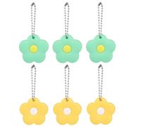 HOMSFOU Tapas de Silicona para Llaves de Casa Forma de Flor, Funda Protectora Grande, Color Surtido, 6 Piezas, Cubiertas para Llaves Domésticas, Identificadores Clave Estilo Aleatorio