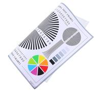 HOMSFOU Tarjeta de Prueba de Enfoque para Cámaras de Seguridad CCTV con Rueda Cromática para Calibración y Alineación de Lentes Apta para Instalación y Monitoreo Interior y Exterior
