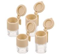 HOMSFOU Tarros de Condimentos Miniatura para Casas de Muñecas, 4 Piezas, Recipientes para Especias, Azúcar y Sal, Modelos Realistas para Decoración y Accesorios de Cocina
