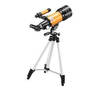 HOMSFOU Telescopio Astronómico Refractor para Observar Space Star Luna con Trípode Portátil Ajustable para Exteriores y Noches Claras