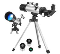 HOMSFOU Telescopio Refractor De Rendimiento con Trípode Ajustable para Principiantes Astronomía y Observar Estrellas Planetas y Objetos