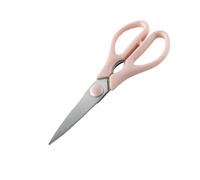 HOMSFOU Tijeras de Cocina Multiusos de Acero Inoxidable Dentadas, Tamaño Estándar, Color Rosa Nórdico, Ideales para Asar Carne y Cortar Verduras en Hogar y Parrilla