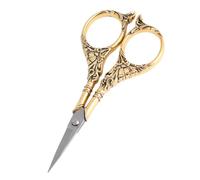 HOMSFOU Tijeras de Costura Vintage Diseño de Lirio, Acero Inoxidable, Mango Ergonómico de Aleación de Zinc, Tijeras Pequeñas para Punto de Cruz, Corte Preciso en Manualidades y Bordado,