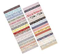 HOMSFOU Tiras de Tela para Patchwork y Bricolaje, 36 Piezas de 6,5x50 Cm, Algodón para Costura de Muñecas y Acolchados, Tela de Impresión para Manualidades DIY