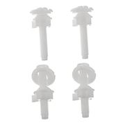 HOMSFOU Tornillos para Asiento De Inodoro y Tapa 4 Pcs Plástico Blanco Fijación Duradera Accesorios Baño Cuarto Baño